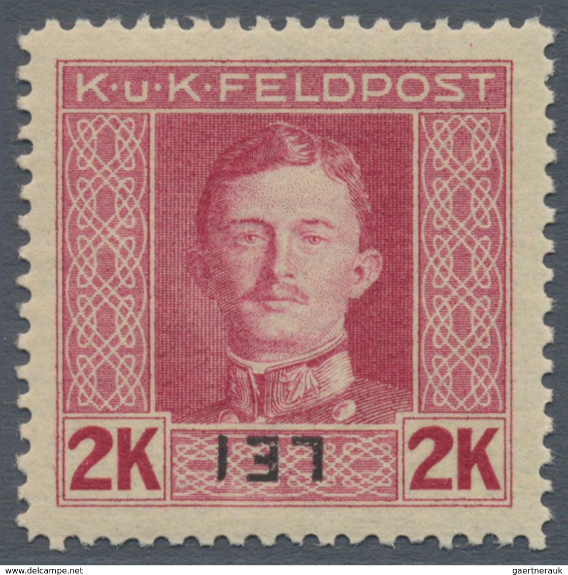 Österreichisch-Ungarische Feldpost - Rumänien: 1917, Siebzehn Marken Kaiser Karl 3 H bis 4 K mit KOP