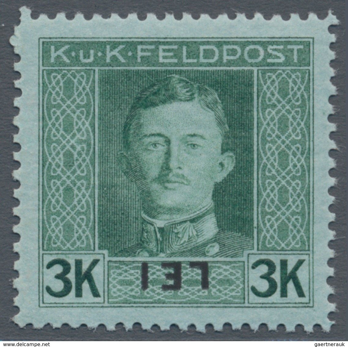 Österreichisch-Ungarische Feldpost - Rumänien: 1917, Siebzehn Marken Kaiser Karl 3 H bis 4 K mit KOP