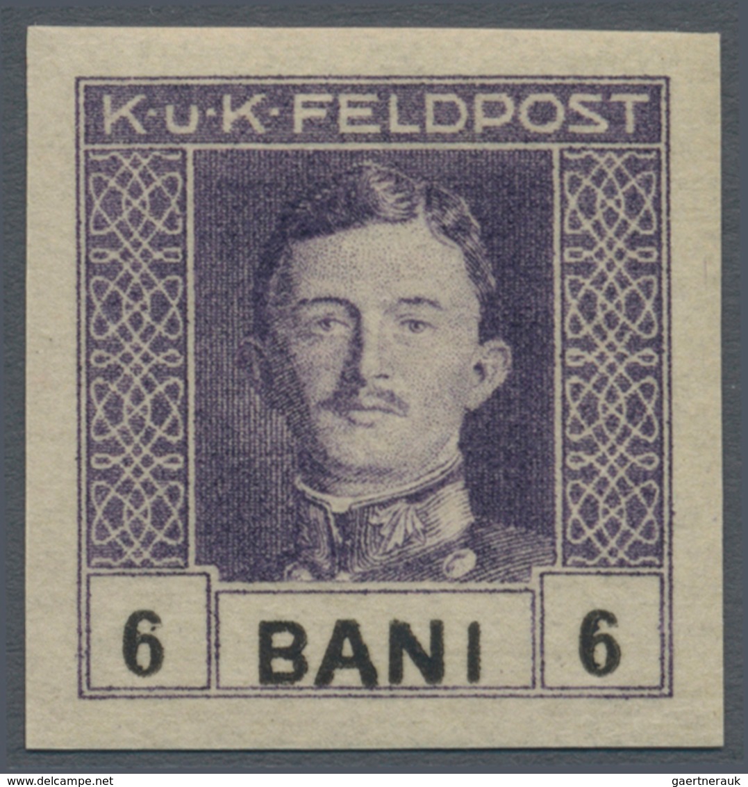 Österreichisch-Ungarische Feldpost - Rumänien: 1918, Kaiser Karl 3 Bani Bis 4 Lei Kompletter UNGEZÄH - Other & Unclassified
