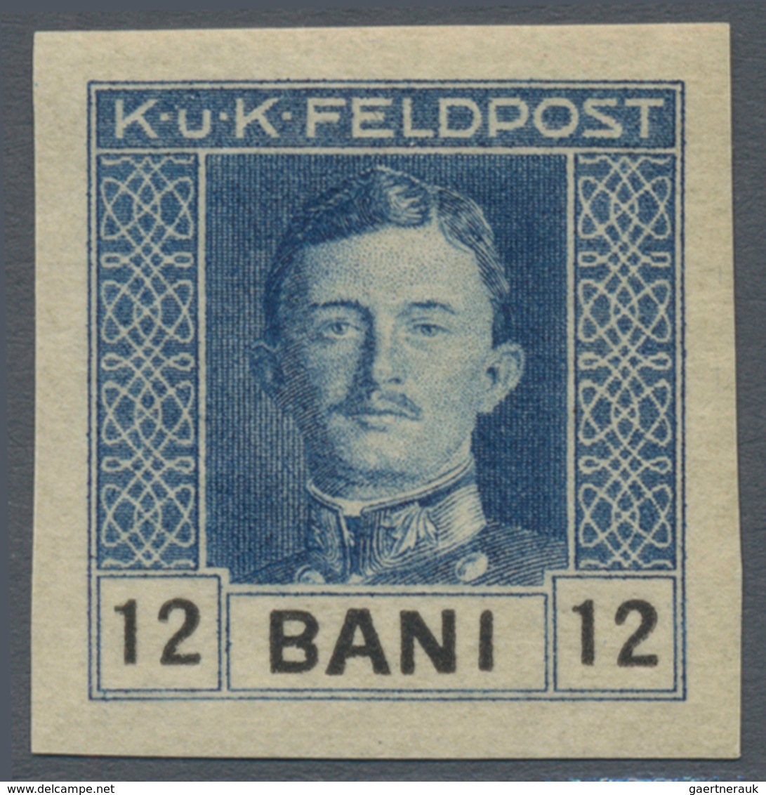 Österreichisch-Ungarische Feldpost - Rumänien: 1918, Kaiser Karl 3 Bani bis 4 Lei kompletter UNGEZÄH