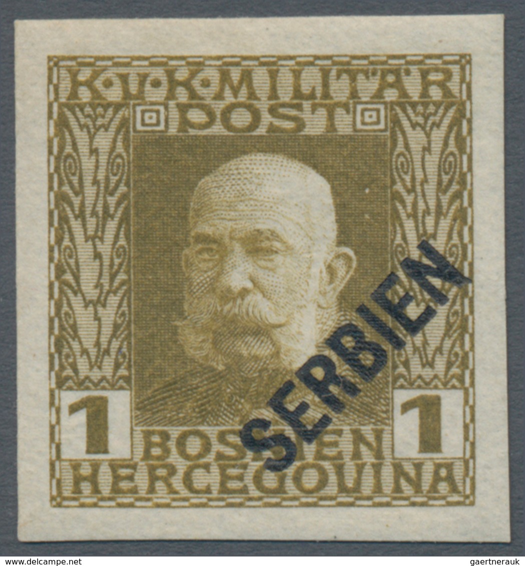 Österreichisch-Ungarische Feldpost - Serbien: 1916, Kaiser Franz Joseph 1 H Bis 4 10 K Kompletter UN - Other & Unclassified