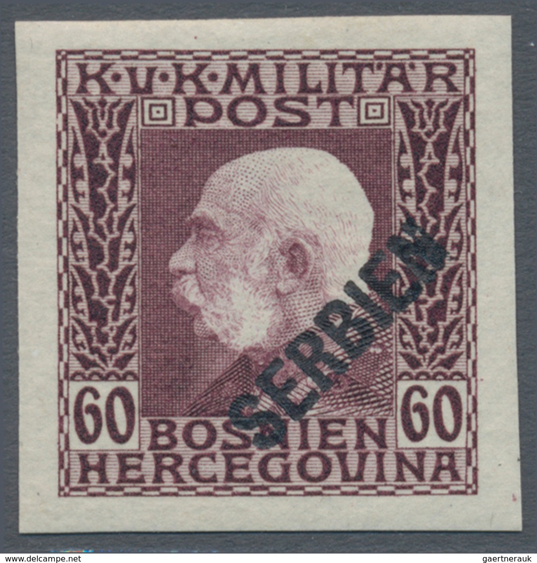 Österreichisch-Ungarische Feldpost - Serbien: 1916, Kaiser Franz Joseph 1 H bis 4 10 K kompletter UN