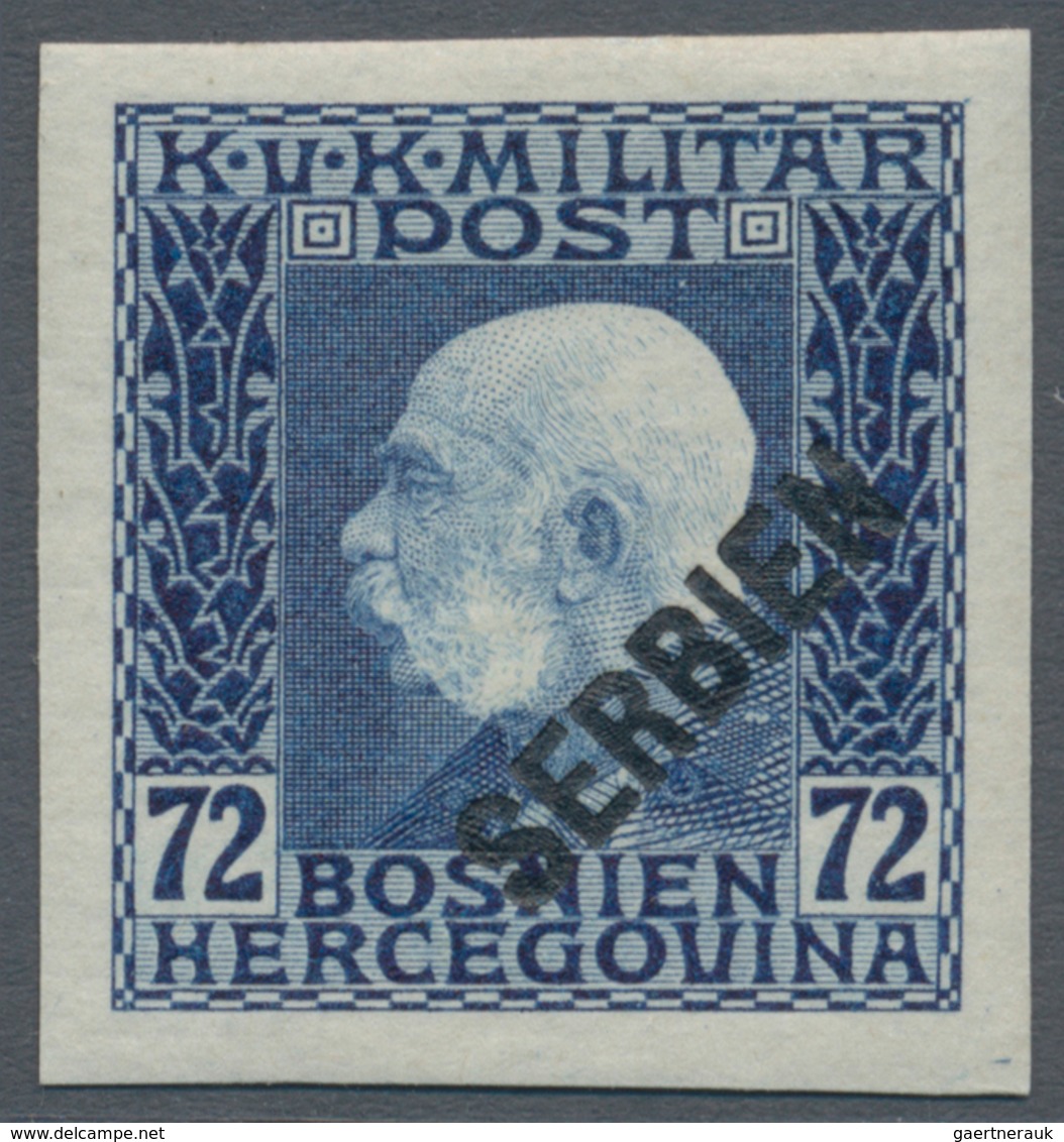 Österreichisch-Ungarische Feldpost - Serbien: 1916, Kaiser Franz Joseph 1 H bis 4 10 K kompletter UN