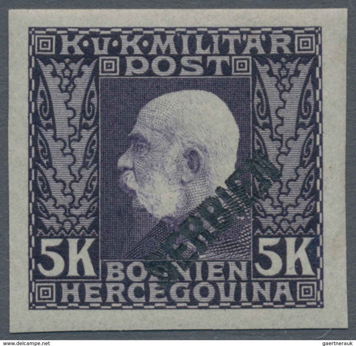 Österreichisch-Ungarische Feldpost - Serbien: 1916, Kaiser Franz Joseph 1 H bis 4 10 K kompletter UN