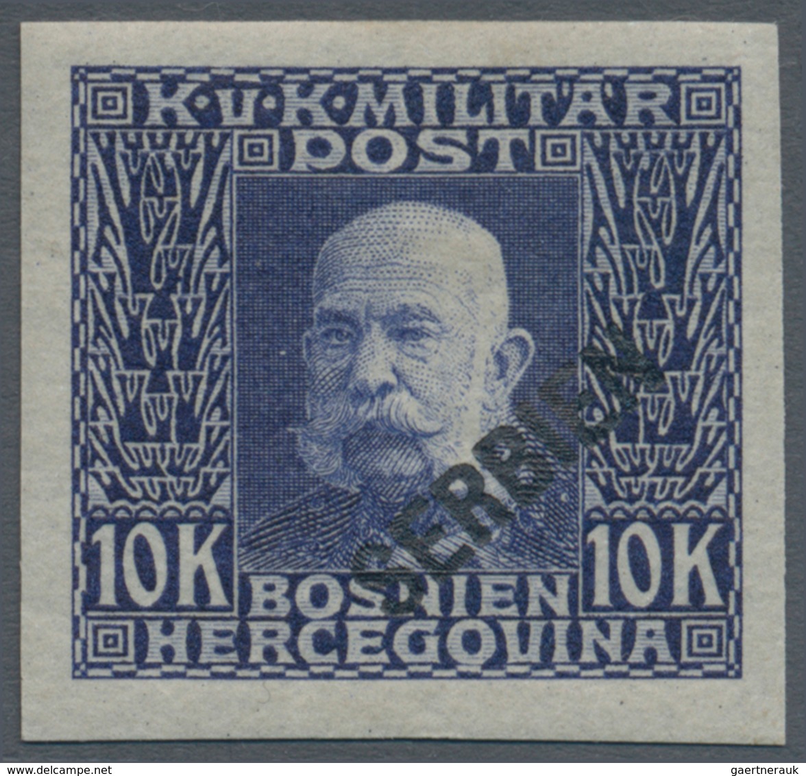 Österreichisch-Ungarische Feldpost - Serbien: 1916, Kaiser Franz Joseph 1 H bis 4 10 K kompletter UN