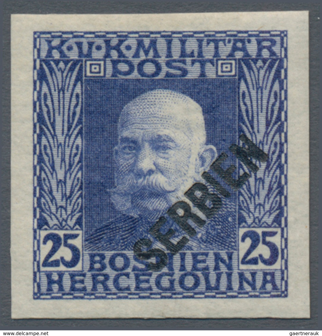 Österreichisch-Ungarische Feldpost - Serbien: 1916, Kaiser Franz Joseph 1 H bis 4 10 K kompletter UN