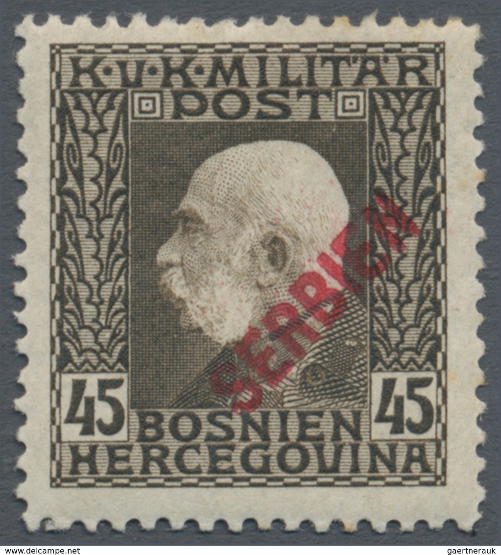 Österreichisch-Ungarische Feldpost - Serbien: 1916, Kaiser Franz Joseph 1 H Bis 4 10 K Kompletter Pr - Other & Unclassified