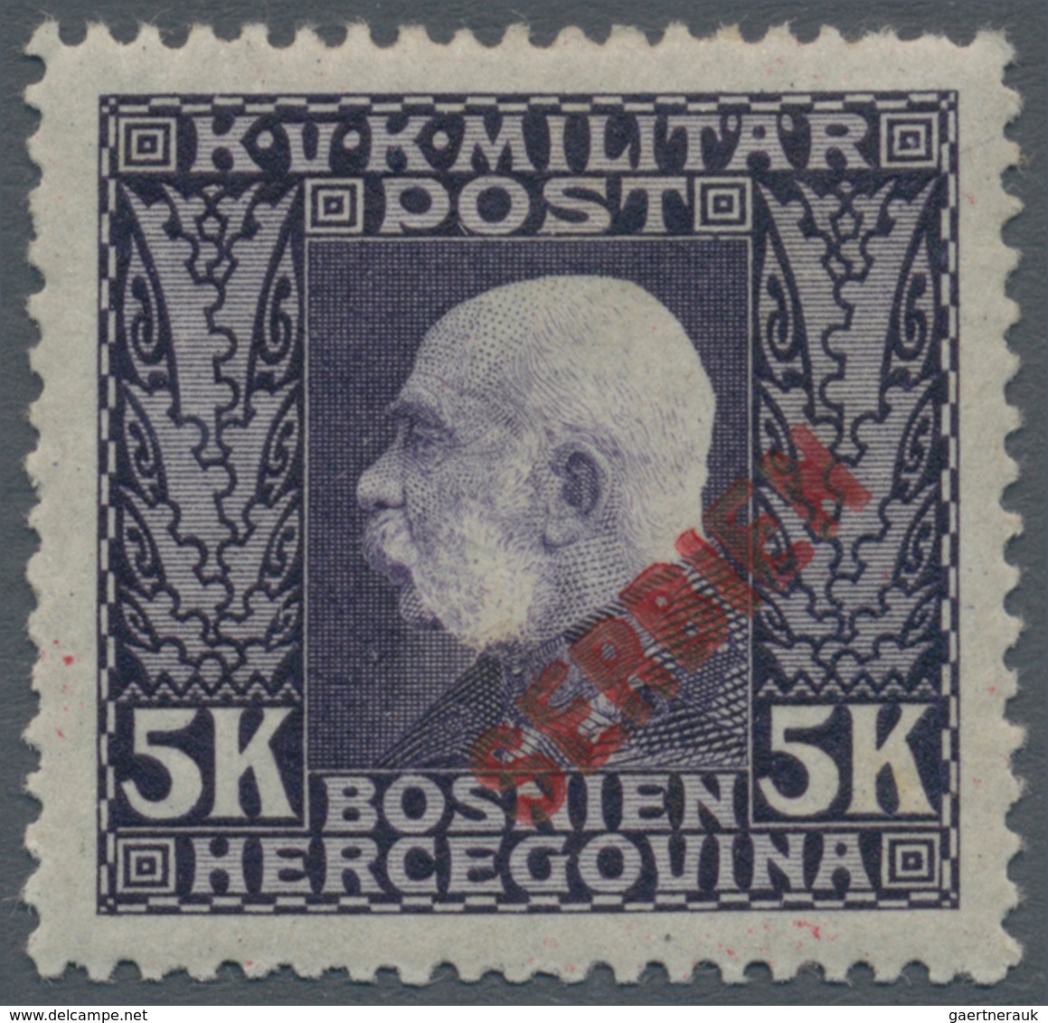 Österreichisch-Ungarische Feldpost - Serbien: 1916, Kaiser Franz Joseph 1 H bis 4 10 K kompletter Pr