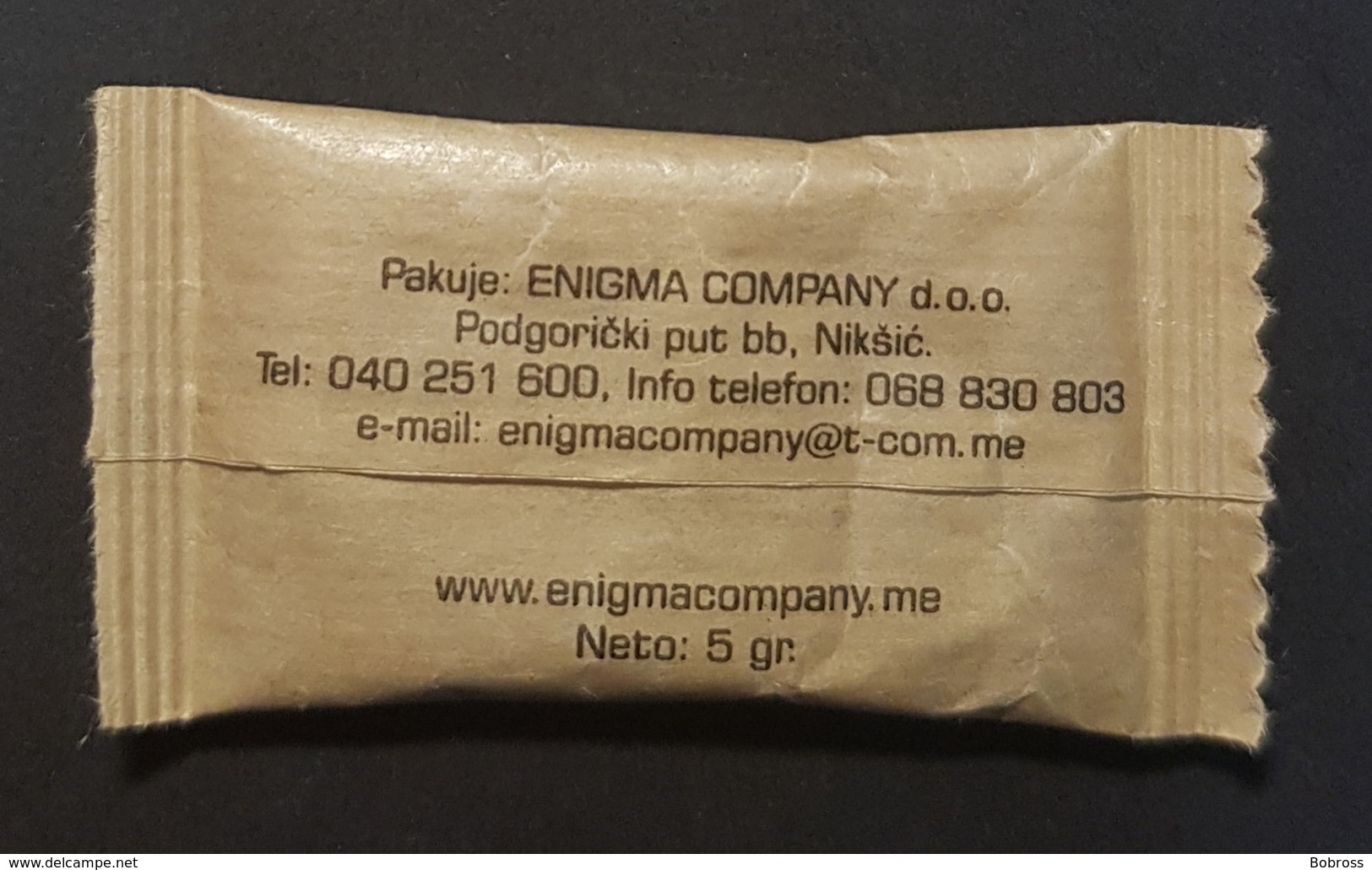 Sachet De Sucre, Enigma Nikšić,  Montenegro - Sucres