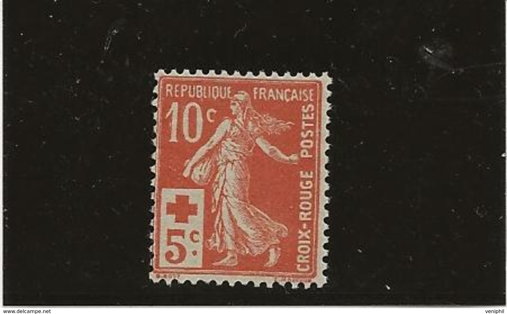 AU PROFIT DE LA CROIX ROUGE - SEMEUSE N° 147  NEUF SANS CHARNIERE -ANNEE 1914 - COTE : 100 € - Unused Stamps