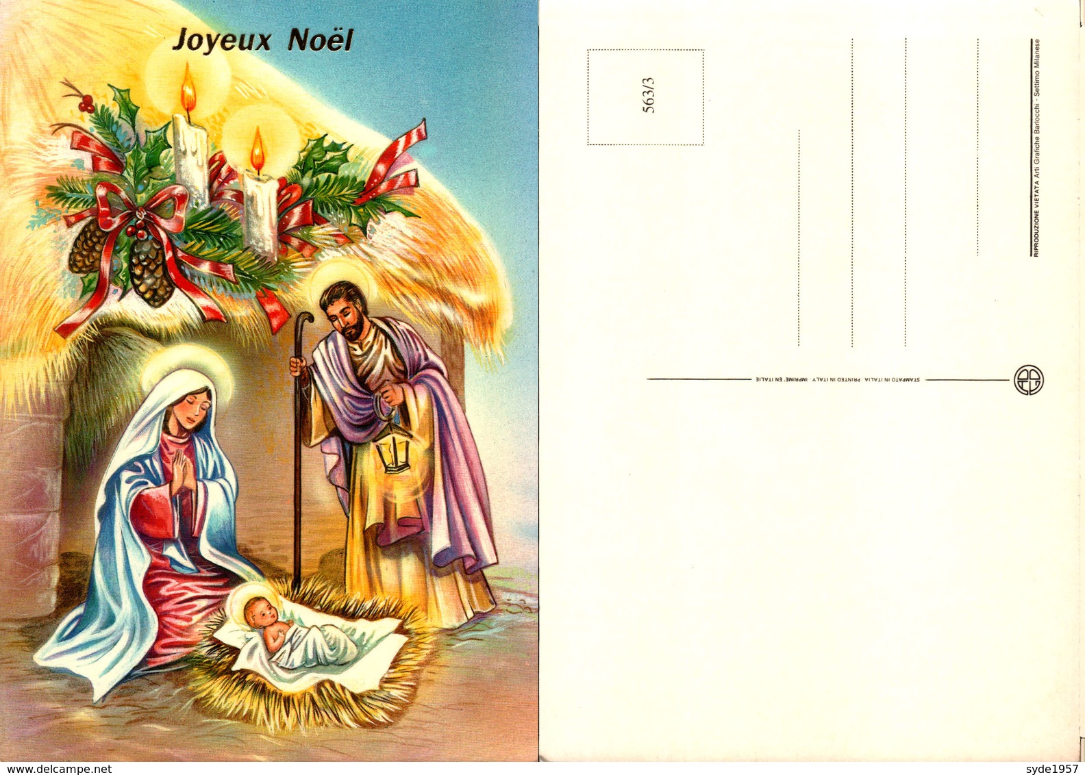 Joyeux Noel  ARTI  GRAFICHE BARLOCCHI 563/1 563/2  563/3 Et 563/4 - Other & Unclassified