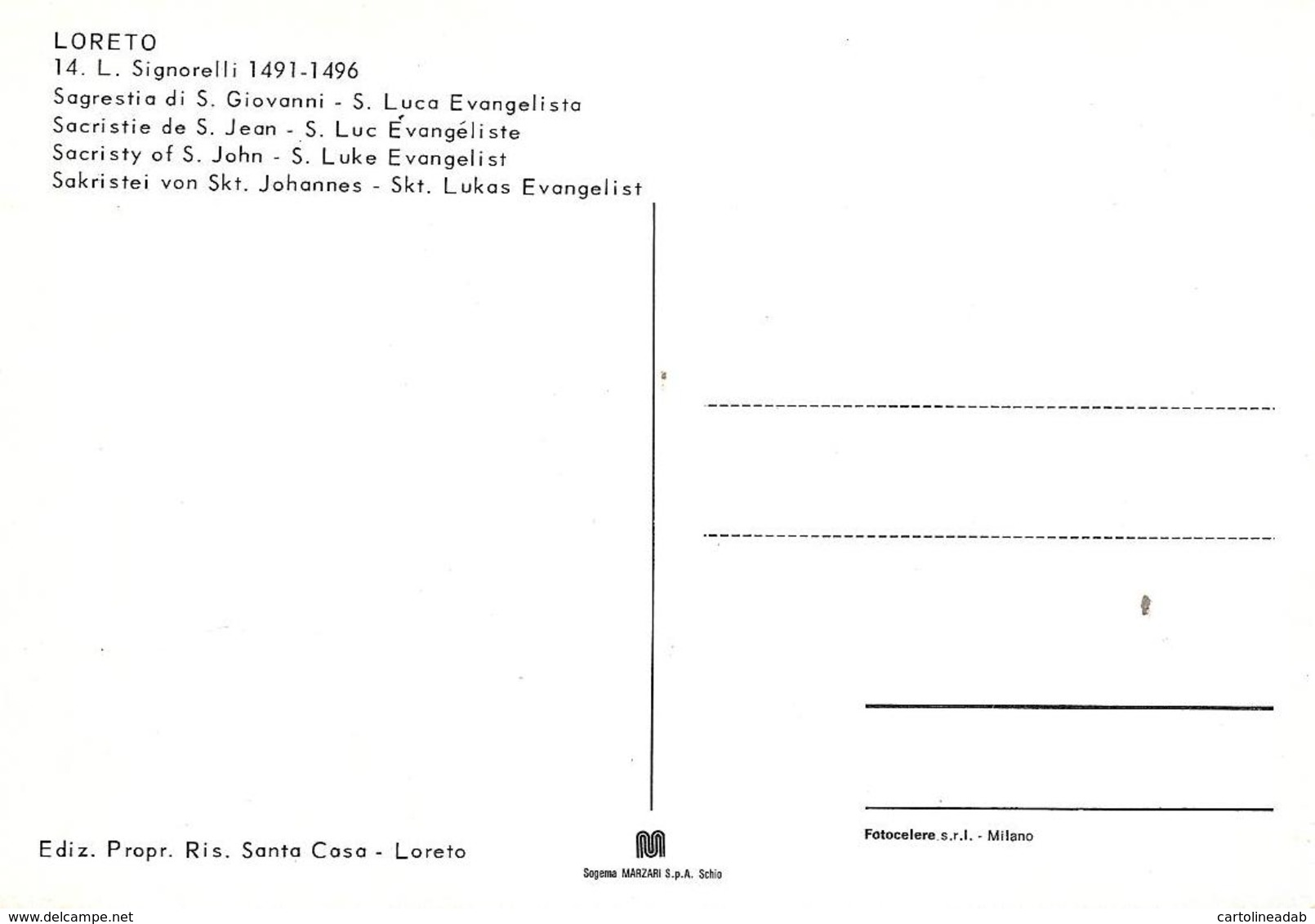 [MD2383] CPM - LORETO - L. SIGNORELLI - SAGRESTIA DI S. GIOVANNI - S. LUCA EVANGELISTA - Non Viaggiata - Altri & Non Classificati