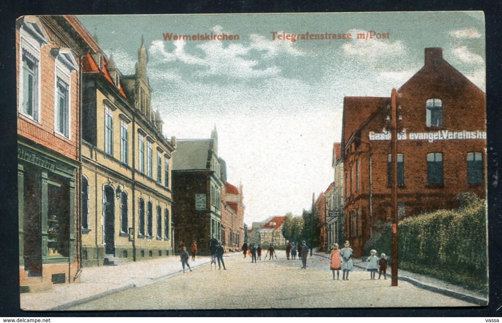 Wermelskirchen - Gasthaus Evangel. Vereinshaus Und Post Auf Der Telegrafenstrasse - Wermelskirchen