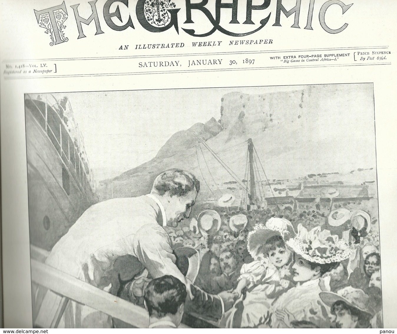 THE GRAPHIC N-1418-JANUARY-30-1897-36-pages-India-Bombay-Baseball-Benin  Alaska Cecil Rhodes - Other & Unclassified