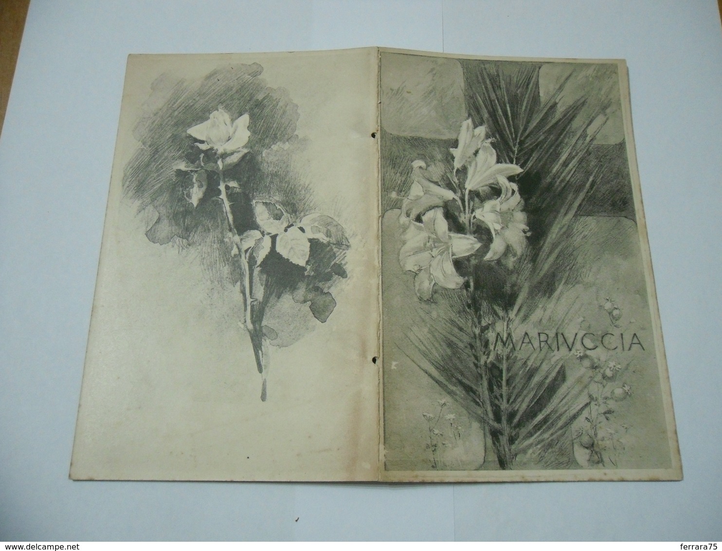 VECCHIO BIGLIETTO DI AUGURI MARIUCCIA 1891 1897 . - Altri & Non Classificati