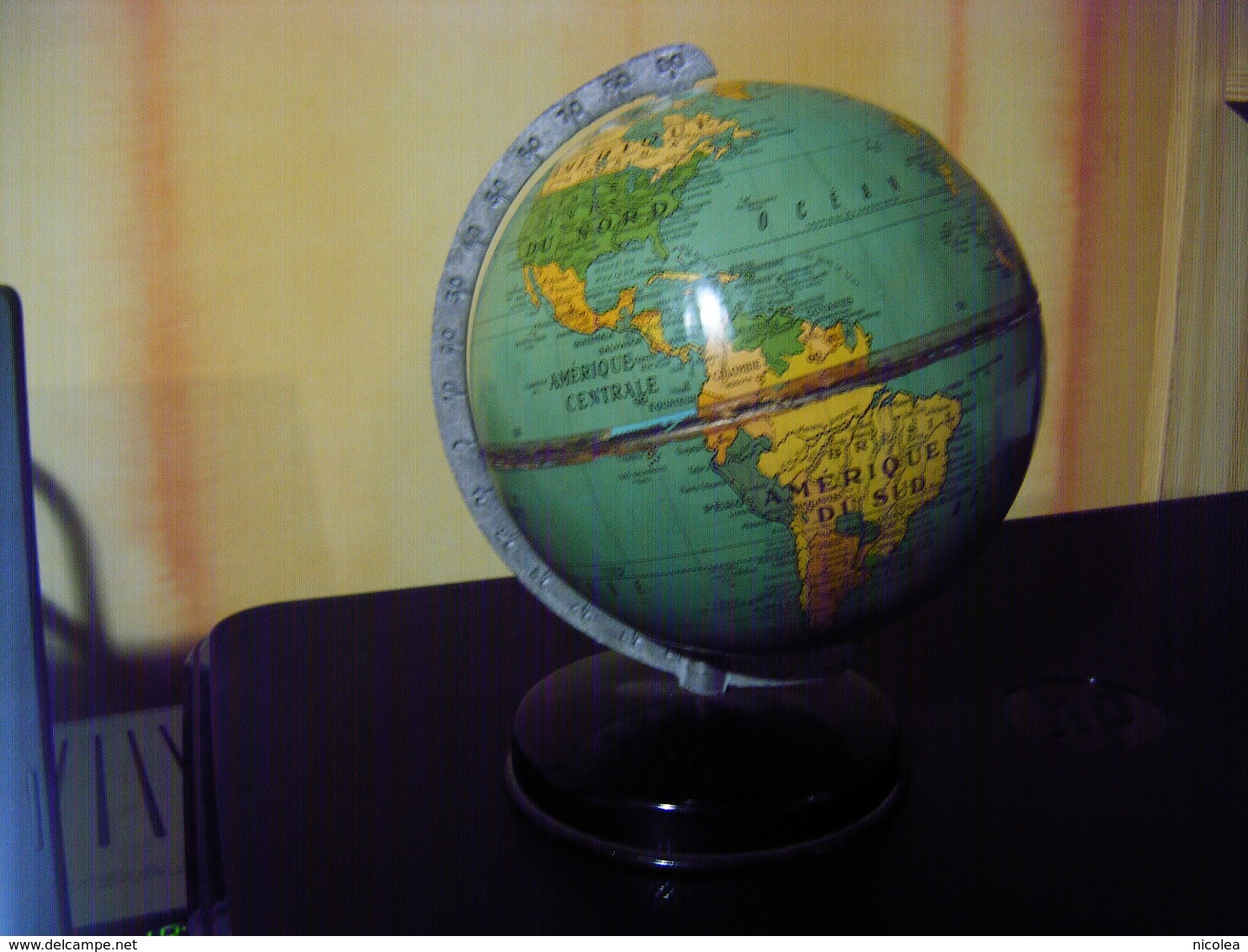 Ancien Globe Terrestre Mappemonde CARTES TARIDE En Tole Lithographiée Années  50 - Autres & Non Classés