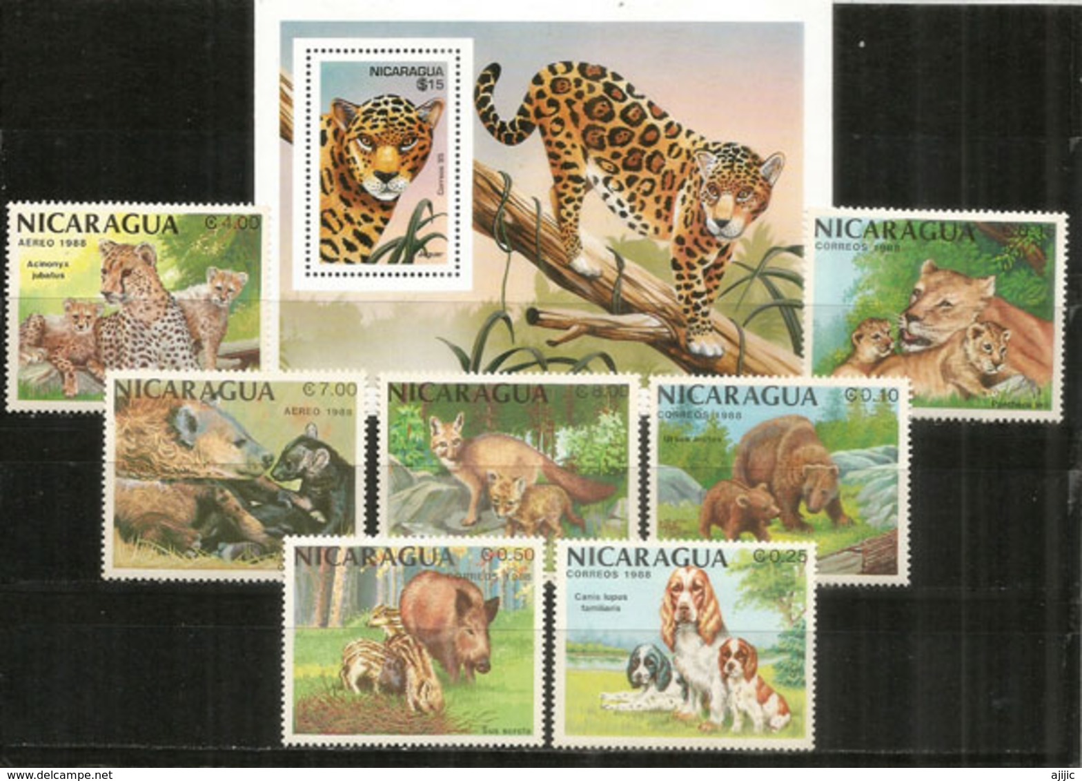 Faune Sauvage Du Nicaragua. Bloc-feuillet + Série 7 Timbres Neufs ** - Nicaragua