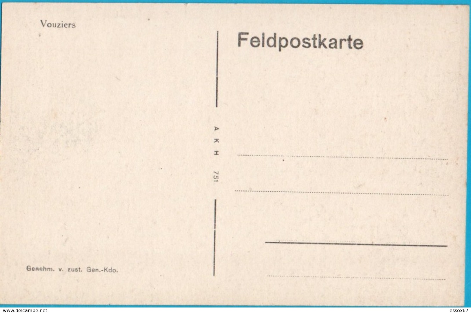 Feldpostkarte / Vouziers - Straßenansicht, Ca.1916 - Vouziers