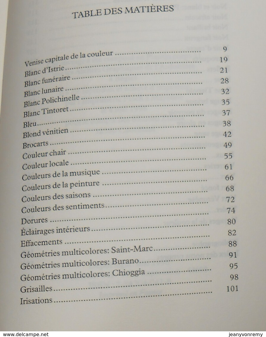 Dictionnaire Amoureux Et Savant Des Couleurs De Venise. Alain Buisine. 1998; - Dictionnaires