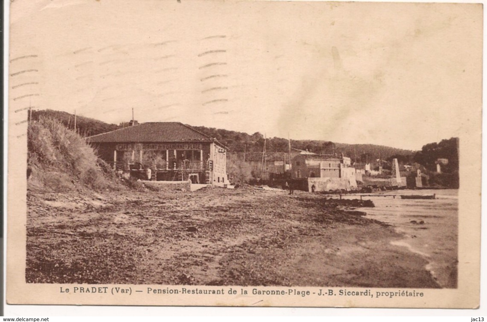 L150B_1415 - Le Pradet - Pension-Restaurant De La Garonne-Plage -J.-B. Siccardi, Propriétaire - Le Pradet