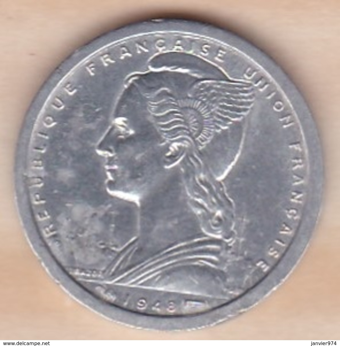 MADAGASCAR - UNION FRANCAISE. 1 FRANC 1948. ALUMINIUM - Madagascar