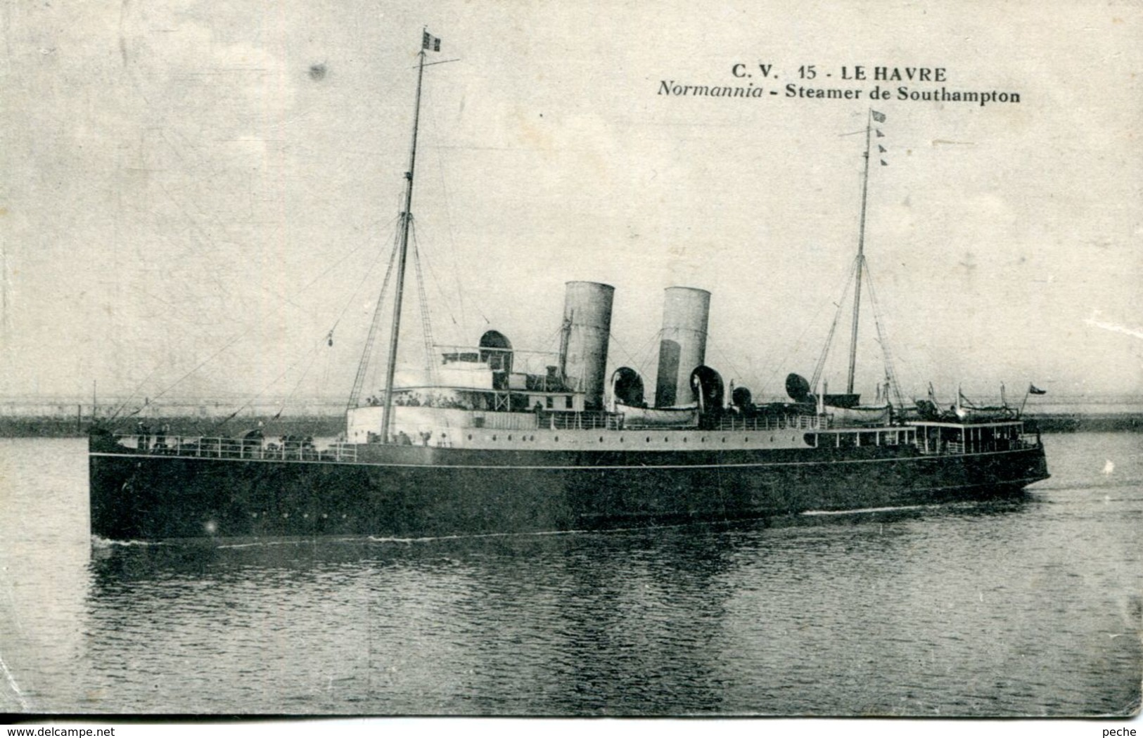 N°66991 -cpa Le Havre -"Normannia" Steamer De Southampton- - Commerce