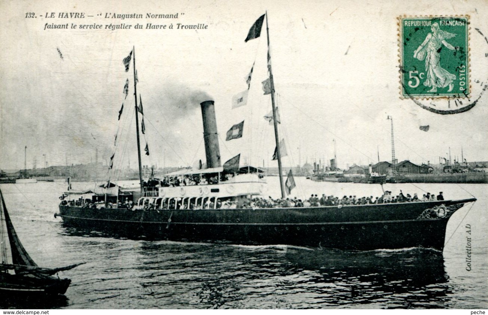 N°66992 -cpa Le Havre -"l'augustin Normand" Service Le Havre à Trouville- - Commerce