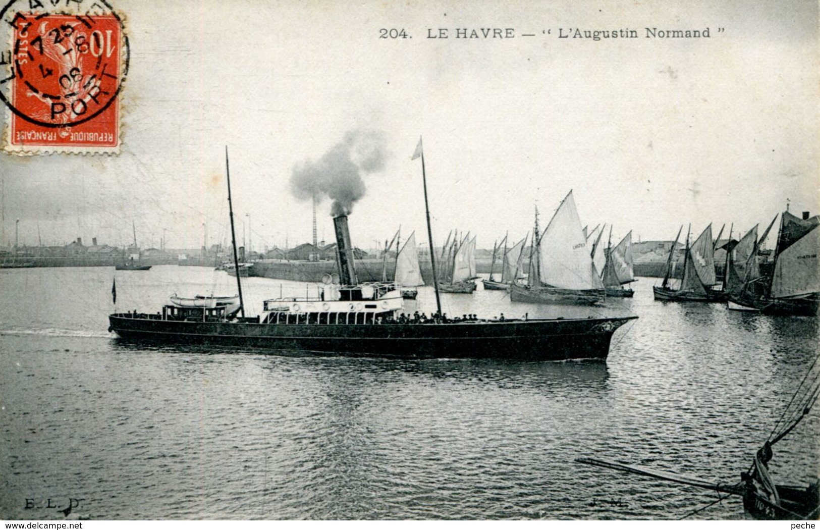 N°66993 -cpa Le Havre -"l'augustin Normand" Service Le Havre à Trouville- - Commerce