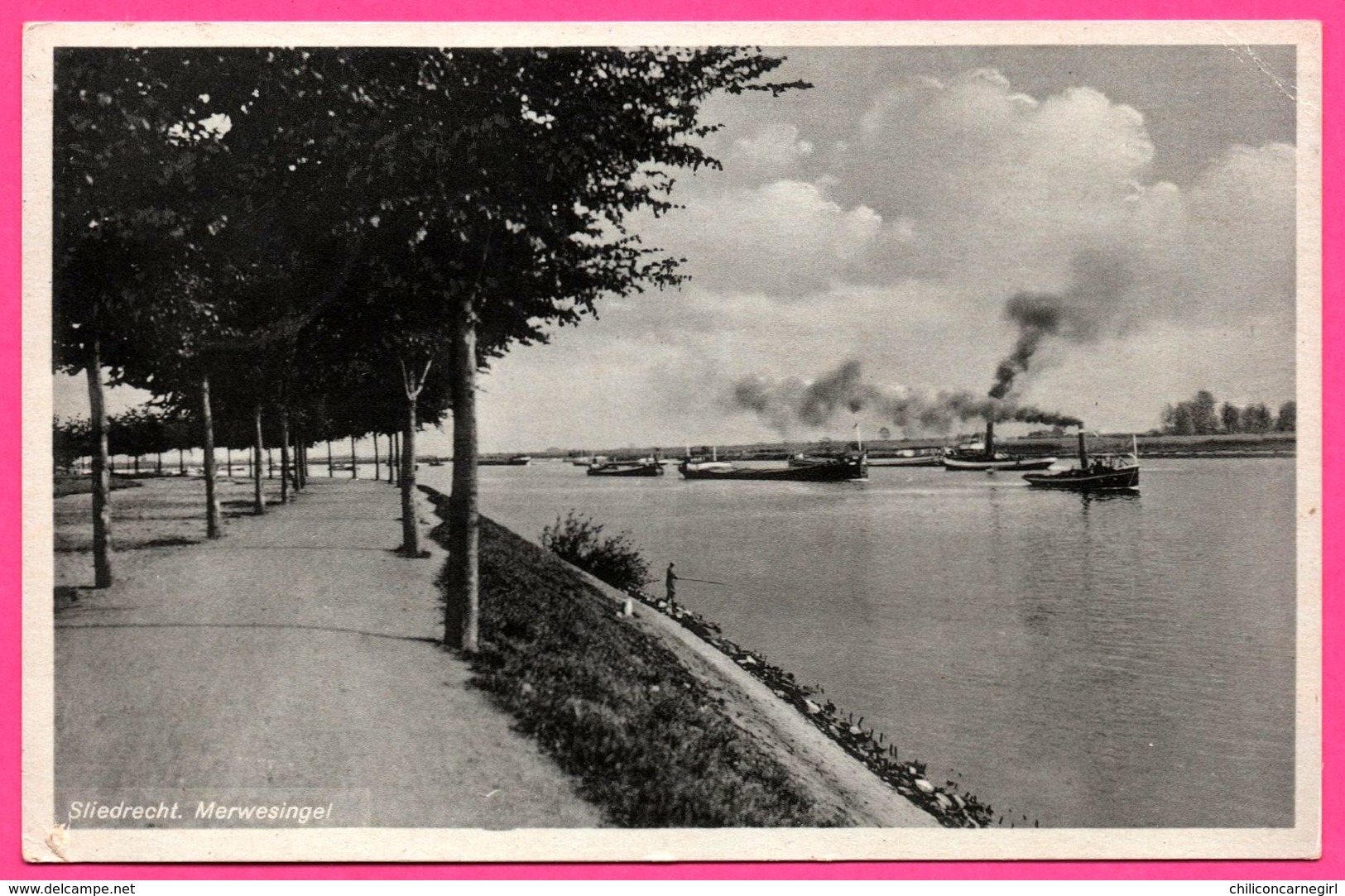 Sliedrecht - Merwesingel - Bateau à Vapeur - Uitg. NAUTA & Zn Velsen - 1943 - Sliedrecht