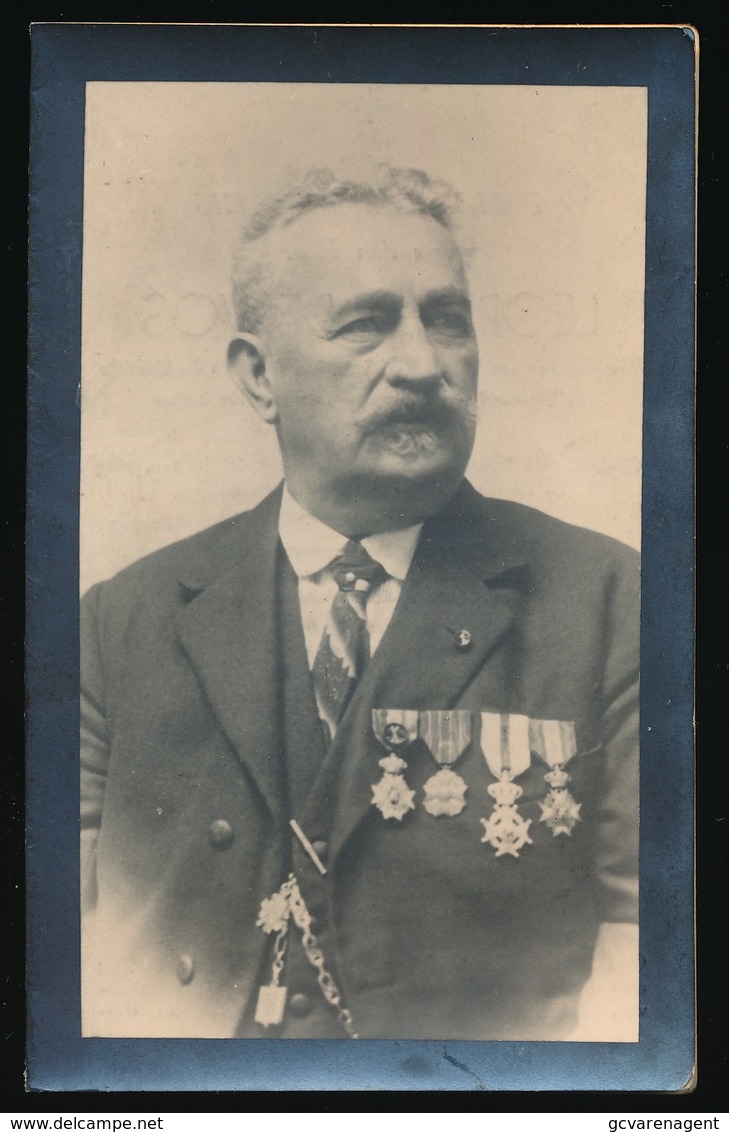 LEOPOLD DE VOS - GENT 1864 - MERELBEKE 1941   2 SCANS - Todesanzeige