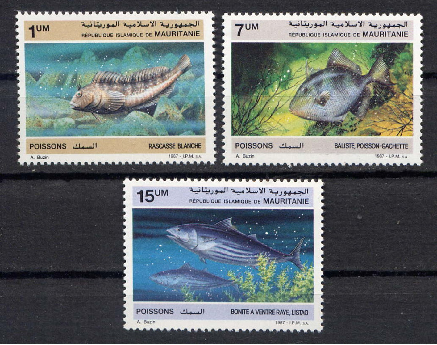 MAURITANIE - 602/604** - POISSONS - Mauritania (1960-...)