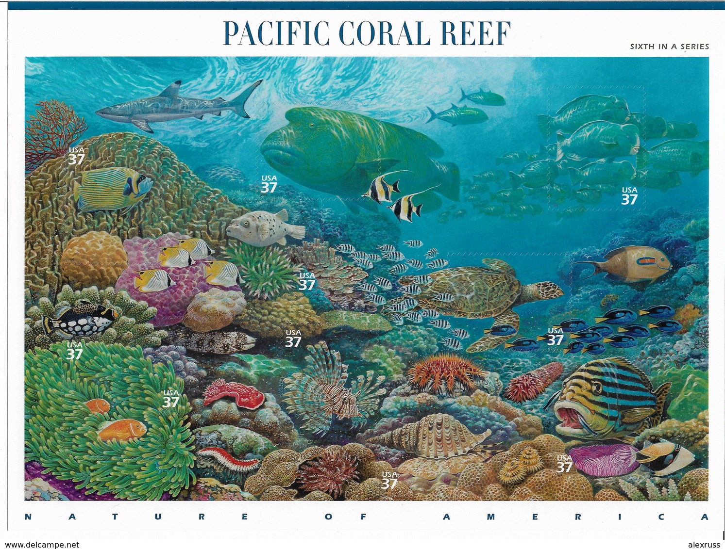 US 2004 Sheet PACIFIC CORAL REEF Marine Life Nature Of America,Scott # 3831,VF-XF MNH** - Feuilles Complètes