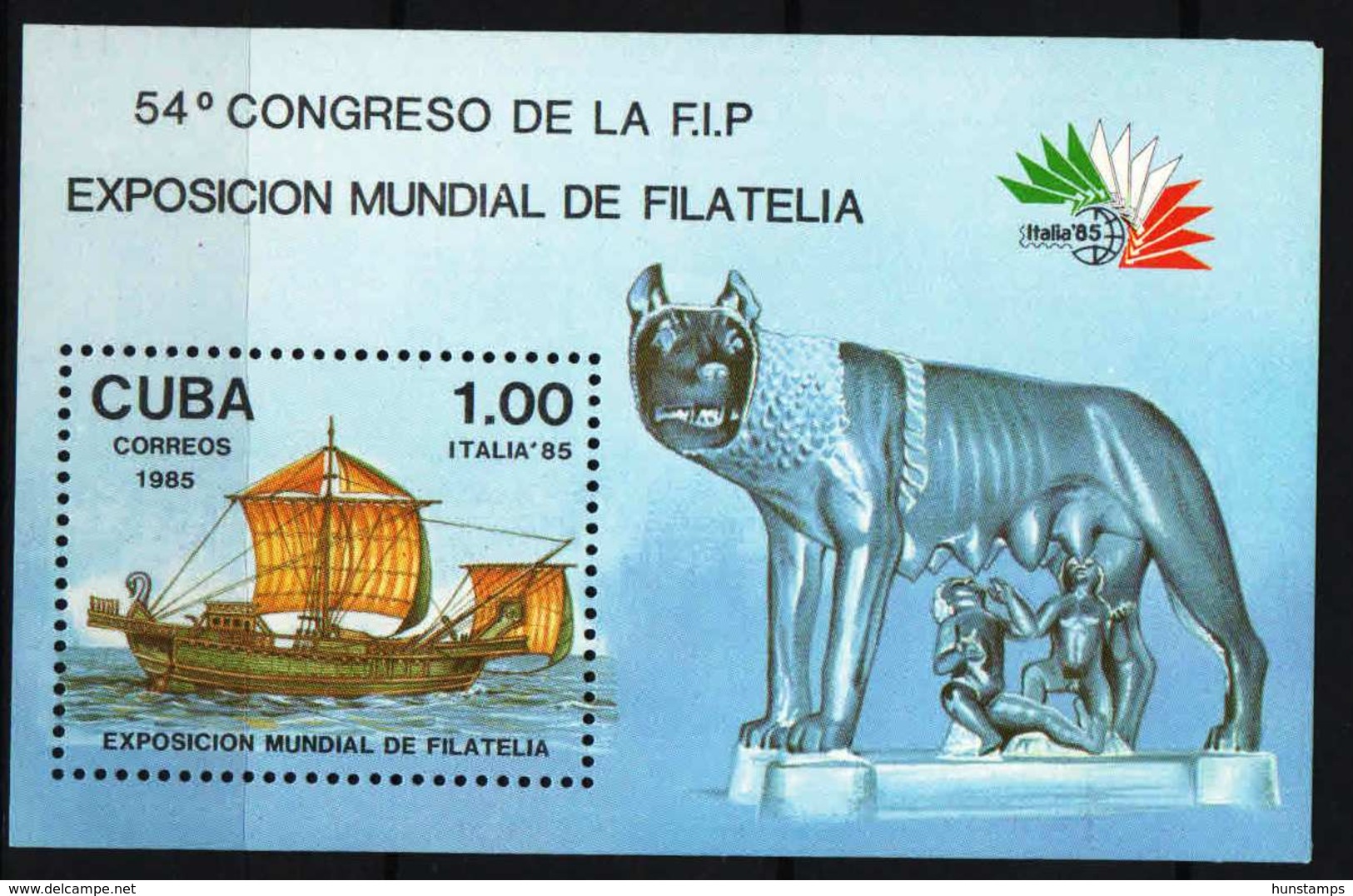 Cuba 1985. Stamp Exhibition, Transport Ships Sheet MNH (**) - Ungebraucht