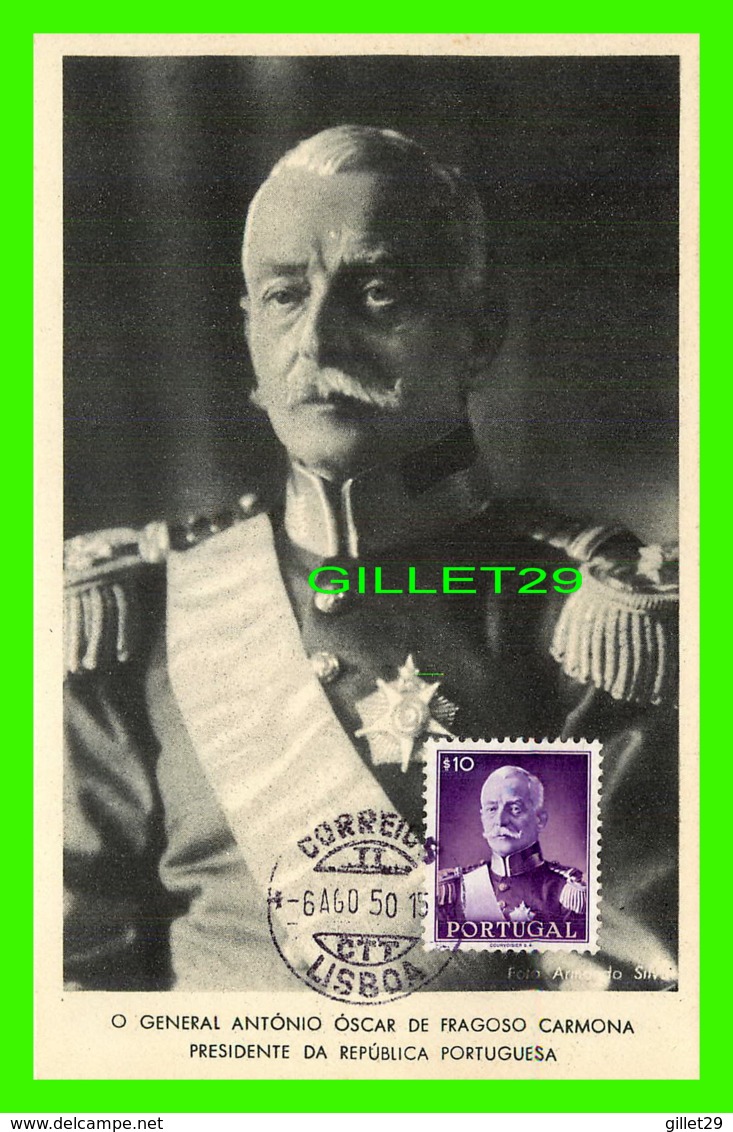 MILITARIA - O GENERAL ANTONIO OSCAR DE FRAGOSO CARMONA, PRESIDENTE DA REPUBLICA PORTUGUESA - Personaggi