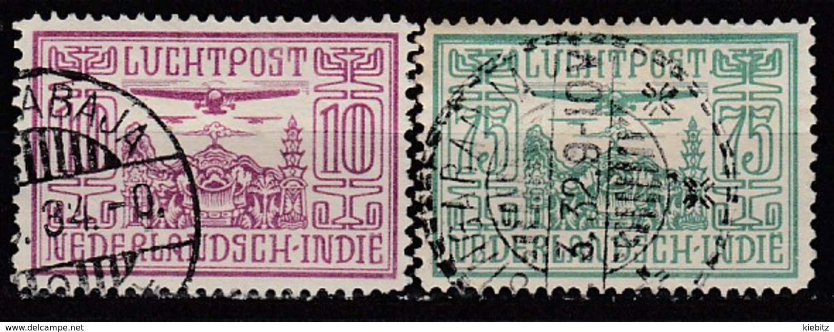 NIED. INDIEN 1928 - MiNr: 166 + 169   Used - Niederländisch-Indien