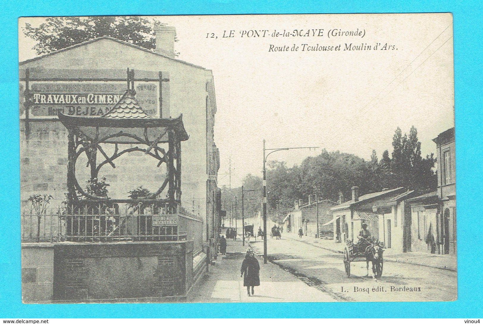 CPA LE PONT DE MAYE Route De Toulouse Et Moulin D'Ars 33 Gironde - Autres & Non Classés