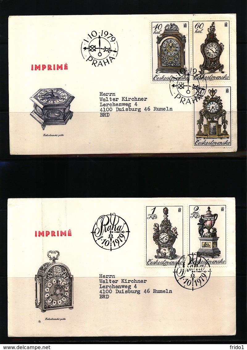 Czechoslovakia 1979 Clocks FDC - Uhrmacherei