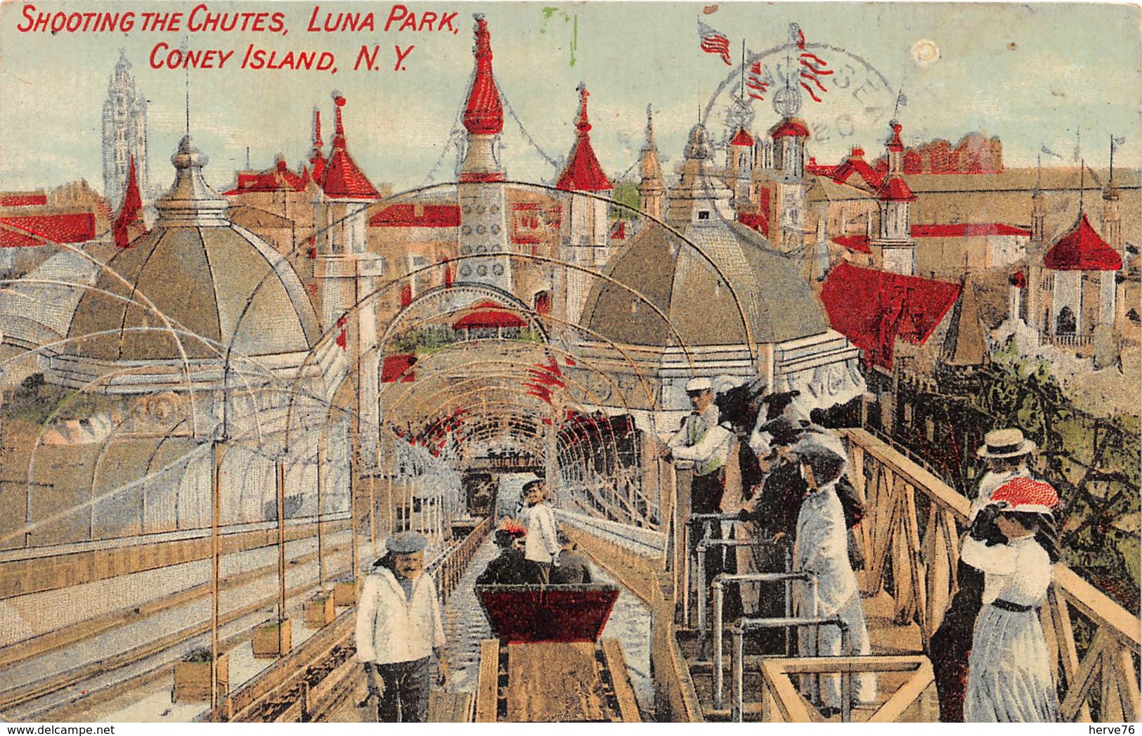 ETATS UNIS -- Schooting The Chutes, LUNA PARK, CONEY ISLAND, N.Y. - Long Island