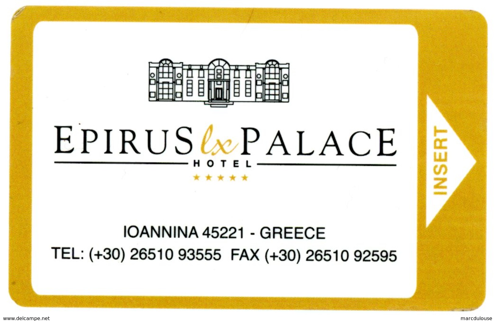 Greece. Hellas. Grèce. Griekenland. Griechenland. Epirus Lx Palace Hotel *****. Ioannina 45221. - Cartes D'hotel