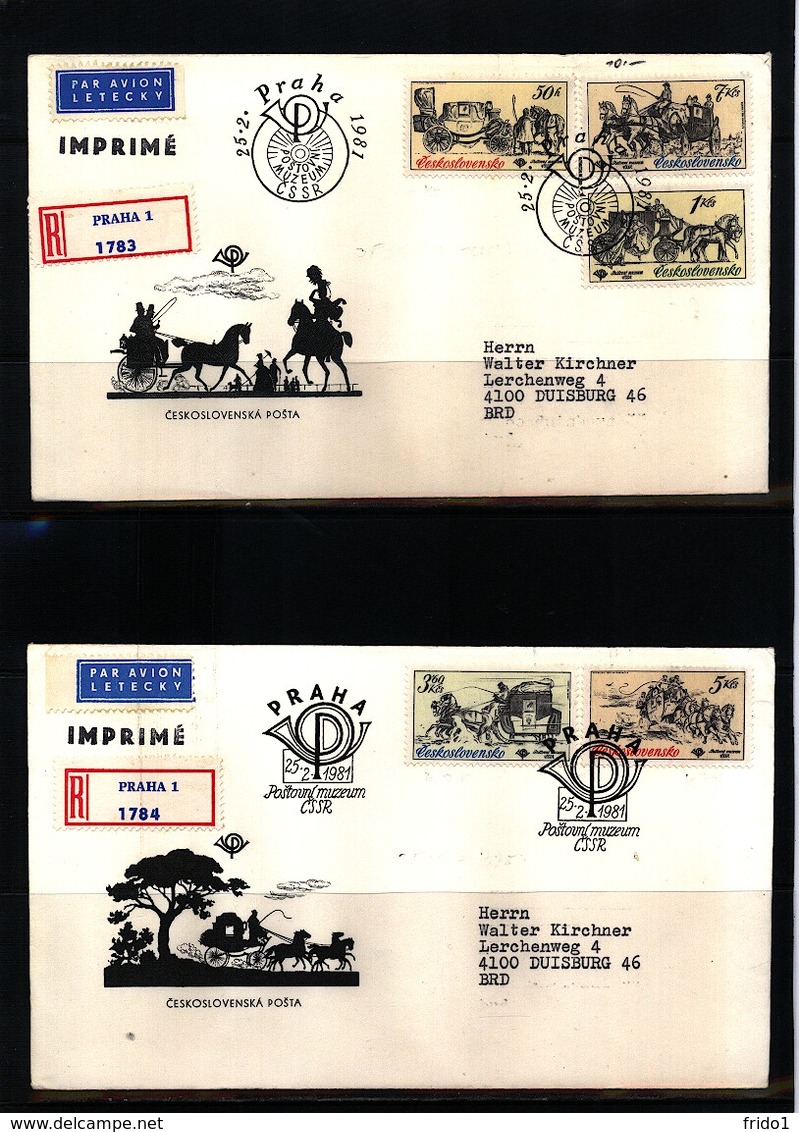 Czechoslovakia 1981 Post Carriages FDC - Post