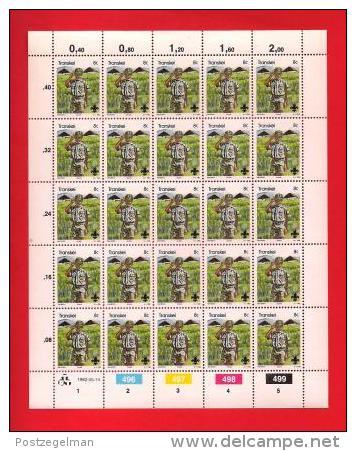 TRANSKEI, 1982, MNH Stamp(s) In Full Sheets, Boys Scouts,  Nr(s) 103-106 - Transkei