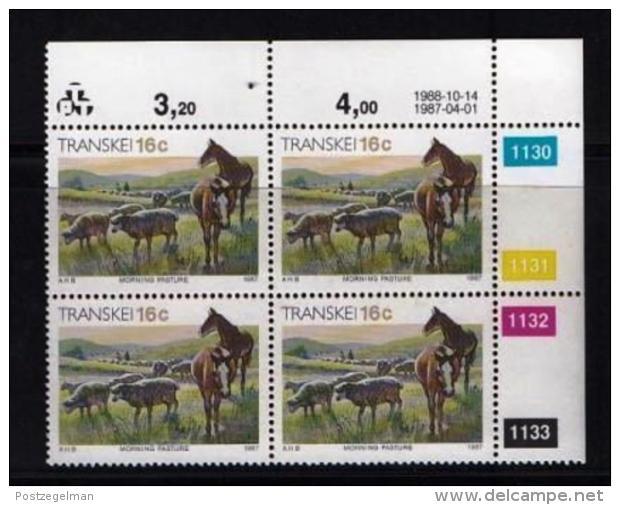 TRANSKEI, 1987, Mint Never Hinged Stamps In Control Blocks, MI 201,  Xhosa Culture,  X278 - Transkei