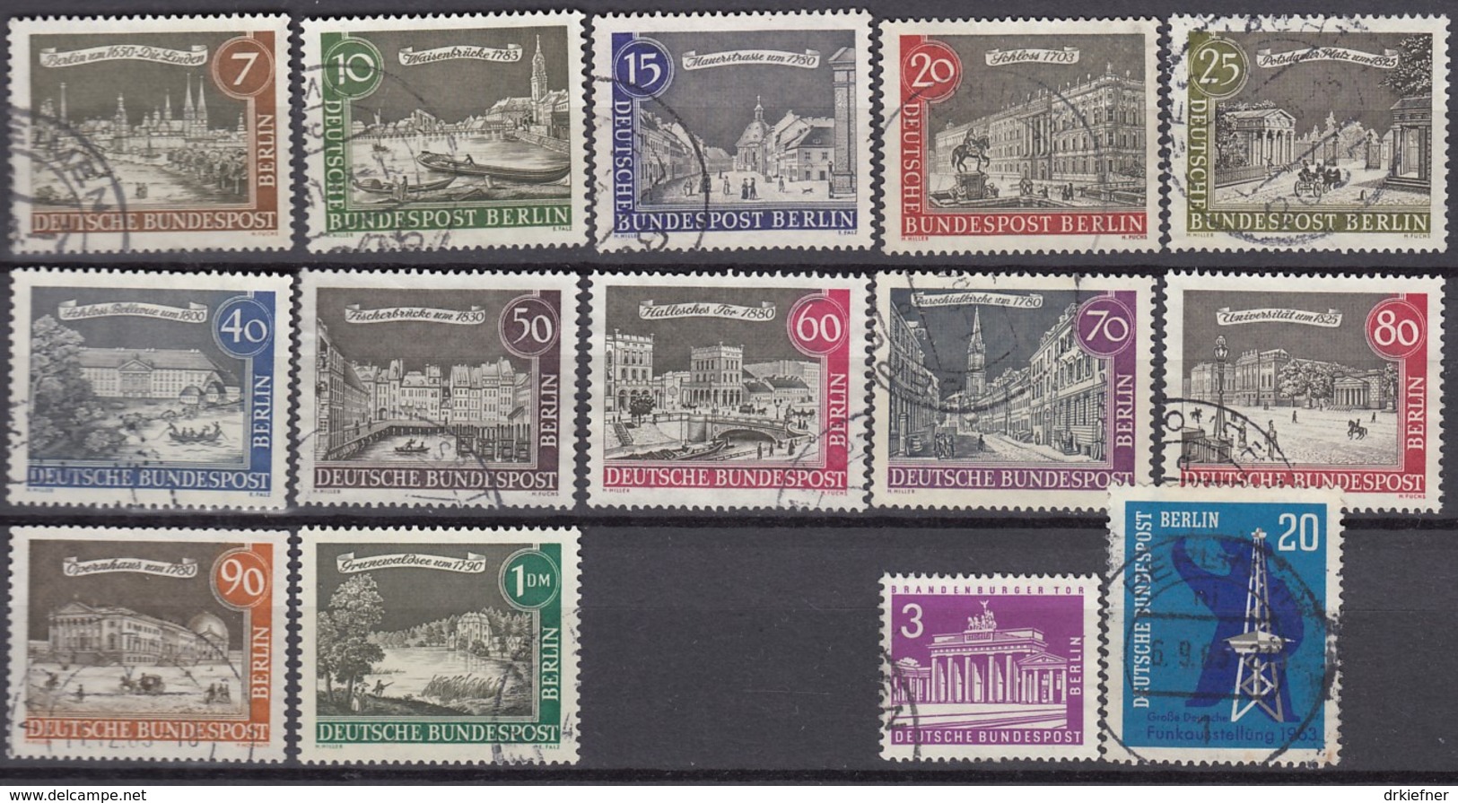 BERLIN Jahrgang 1962-1963, Gestempelt, Komplett 218-232 - Used Stamps