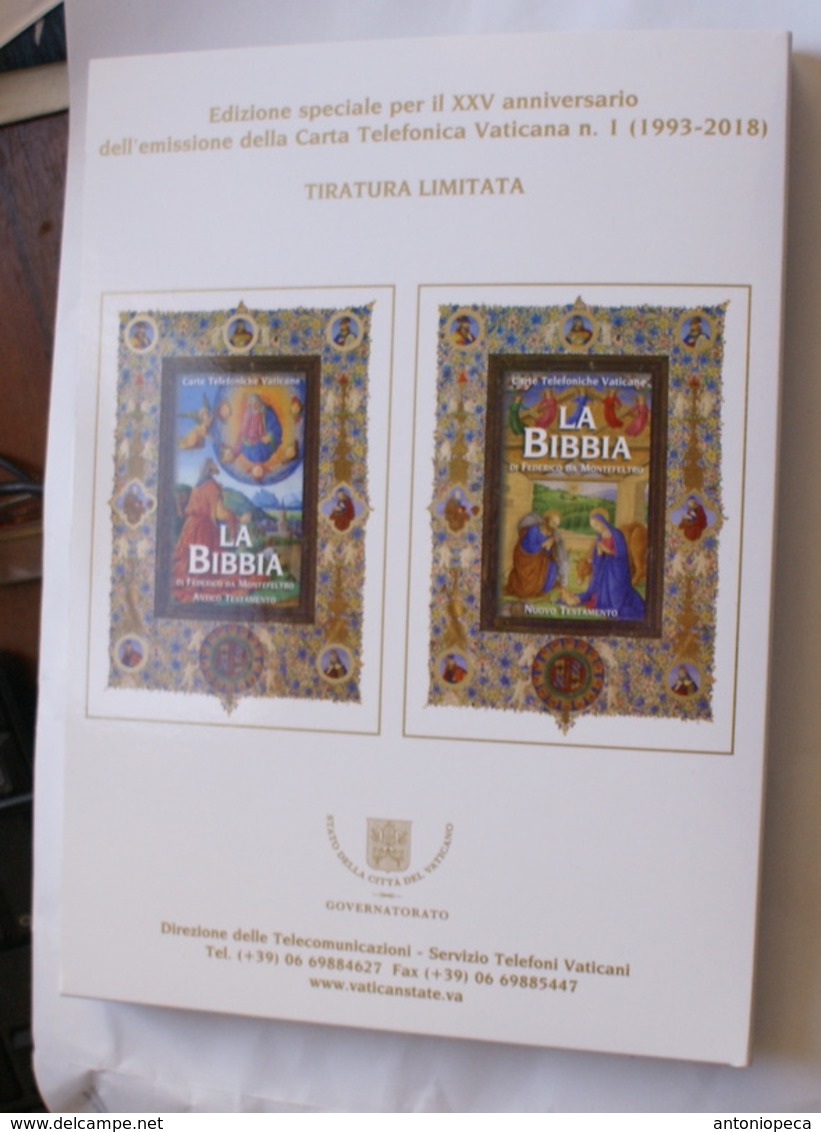 VATICAN 2018, COMPLETE YEAR IN ELEGANT FOLDER LA BIBBIA NUOVO E ANTICO TESTAMENTO - Vatican