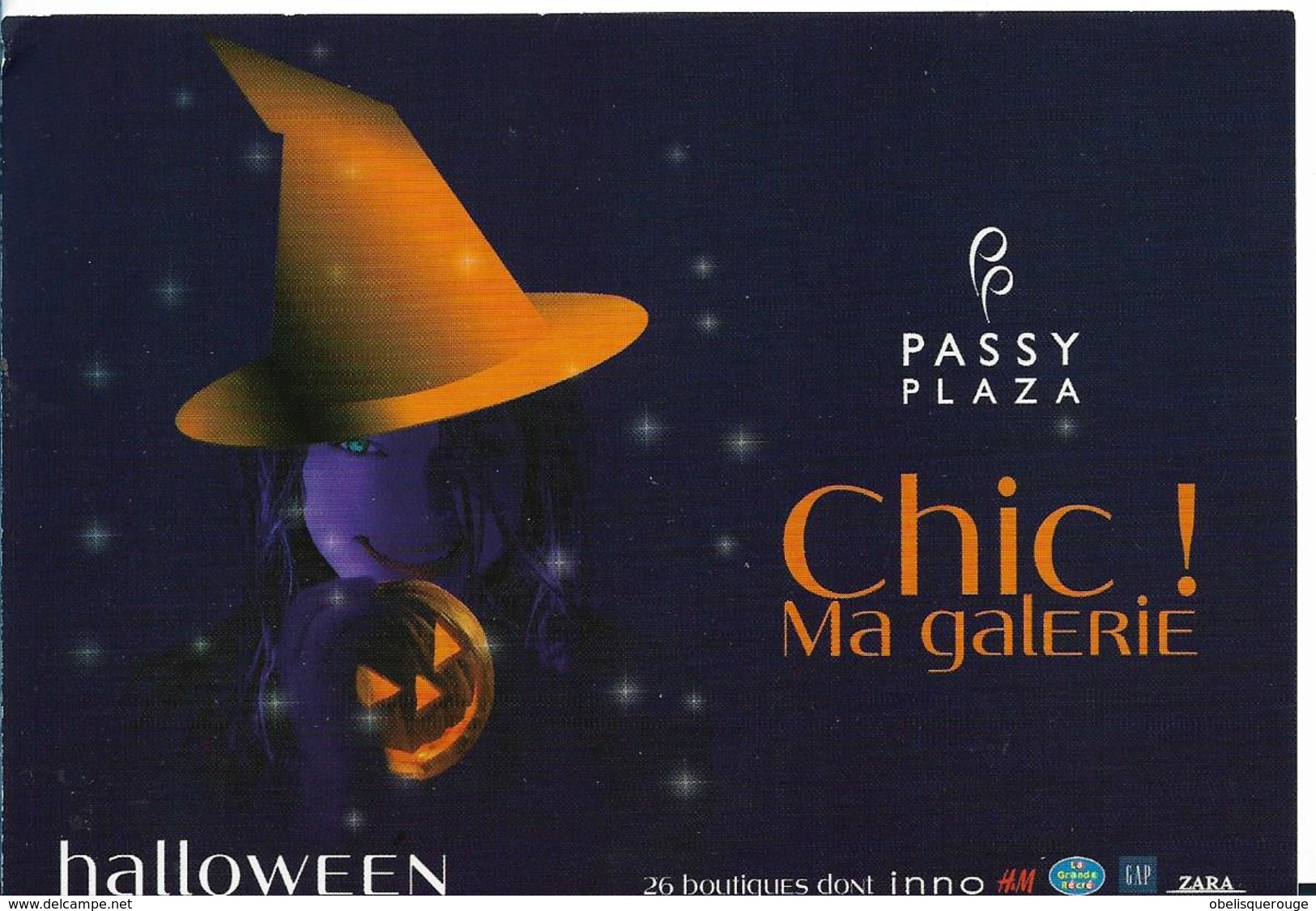 HALLOWEEN CHIC MA GALERIE PASSY PLAZA CARTON PUBLICITAIRE - Halloween