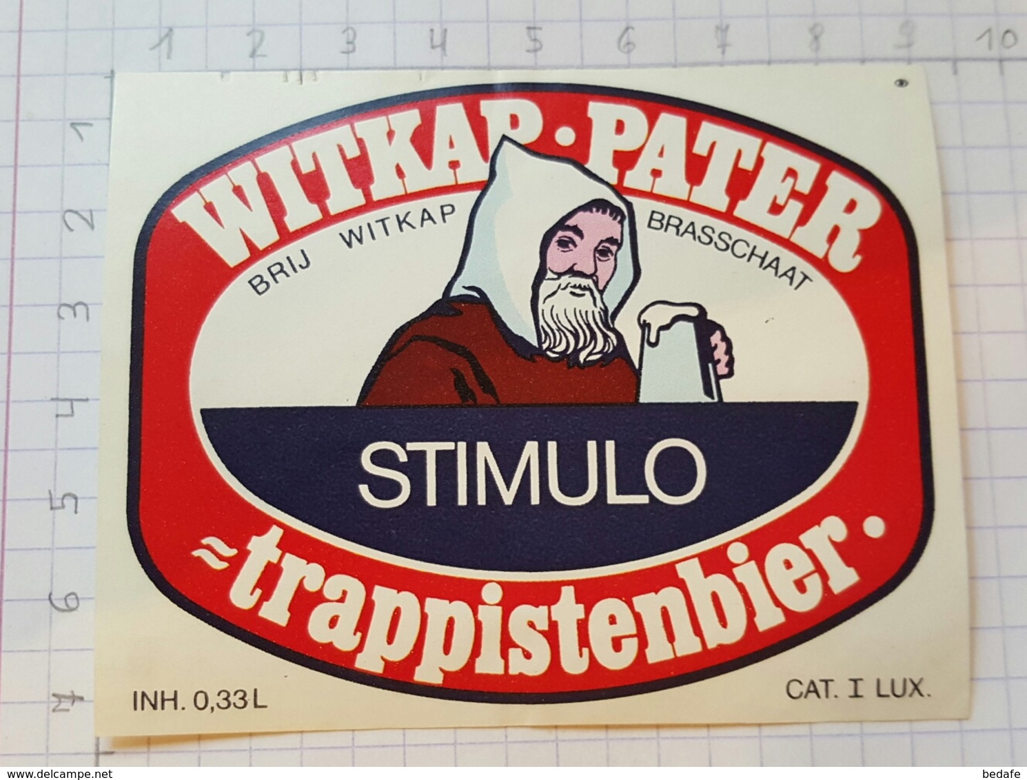 ETIQUETTE WITKAP-PATER TRAPPISTENBIER STIMULO - Bier