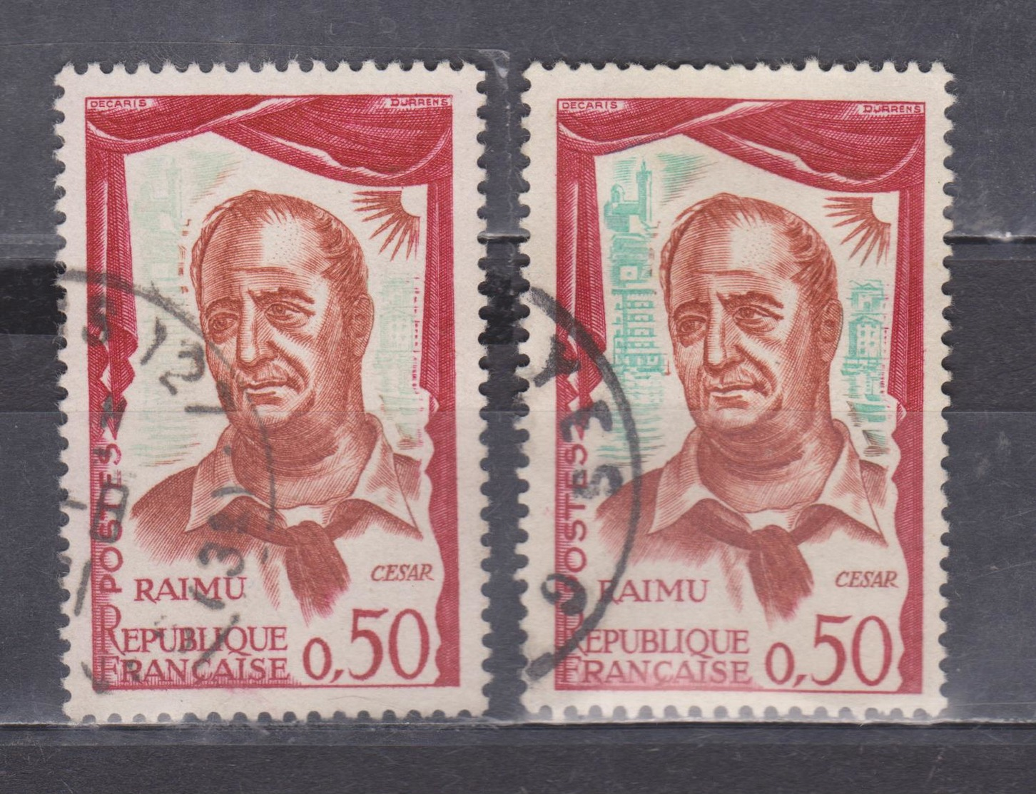 FRANCE 1961 FRENCH COMEDIATOR RAIMU (ERROR IMPRESSION OMMITED) CANCELLED IV# 1304 - Autres & Non Classés