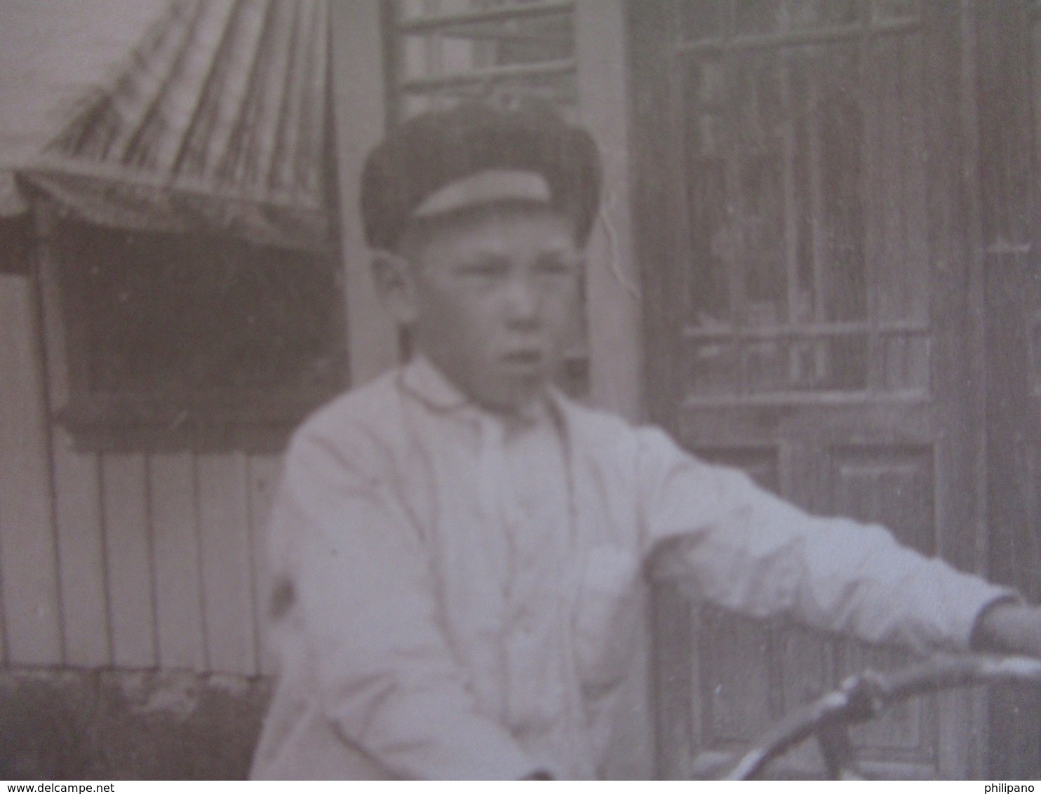 RPPC   Boy On Bicycle    2 Pin Holes    Ref. 3084 - A Identificar