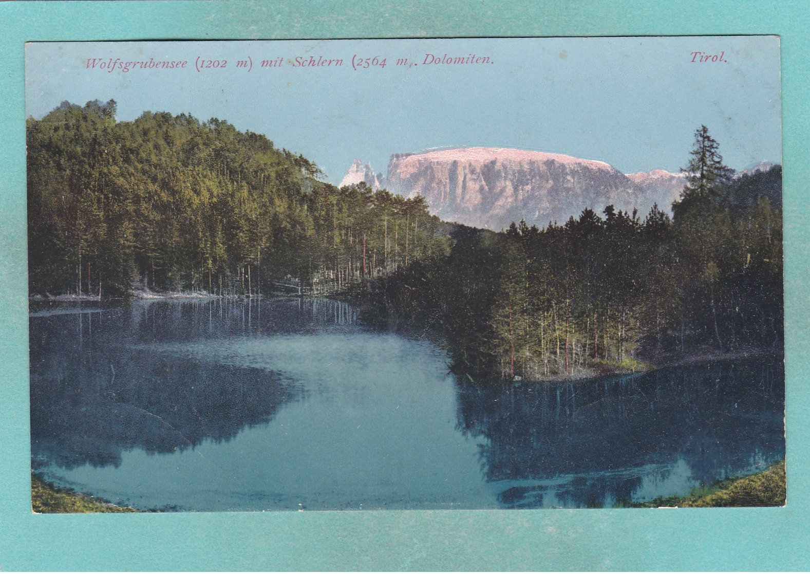 Old Post Card Of Wolfsgrubensee,Renon,South Tyrol,Italy ,R77. - Other & Unclassified