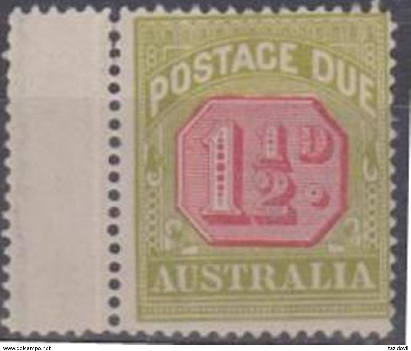 AUSTRALIA - 1925 1½d Postage Due. Creases (not Seen From Front). Scott J52. MNH ** - Impuestos